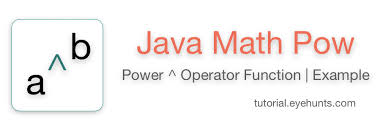 Math Pow Java Power Operator Function Example Math Language Experience Simple Math