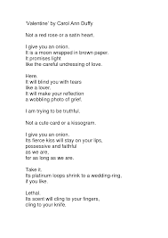 Valentine By Carol Ann Duffy My Favorite Poem By Carol Duffy So Far 3 Love Poetry Words Carol Ann Duffy Friend Poems Poems