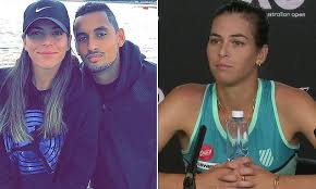 Nick kyrgios has been fined 15,000 euros (£13,190) by association of tennis professionals (atp) after making suggestive gestures with a water this is the latest in many bizarre moments in kyrgios' career. Nick Kyrgios Ex Girlfriend Ajla Tomjanovic Is Left Baffled By Italian Reporter S Question Daily Mail Online
