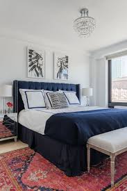 An Understated Elegant Apartment In Queens Homepolish Luxury Bedroom Master Bedroom Design Blue Carpet Bedroom