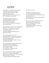 To A Mouse Poems In English Poems Rhyme And Reason