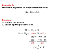 Linear Equations Standard Form Examples Writing Linear Equations Math Examples Standard Form Math