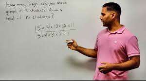 Probability Combinations Using The Ncr Equation Youtube
