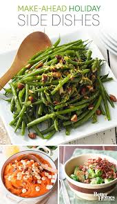 Christmas may be creeping up, but we have the recipes to start planning your festive menu. Save Time With These 35 Make Ahead Holiday Side Dishes Holiday Side Dishes Holiday Recipes Side Dishes Thanksgiving Side Dishes