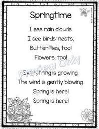 Springtime Poem For Kids Poem Of The Week Poetry Notebook Seasonal Spring Spring Poems For Kids Spring Poem Kindergarten Poems