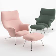 Doze Lounge Chair And Ottoman By Muuto 3d Cgtrader