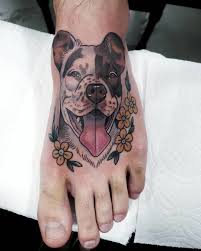 Dog Pet Portrait Foot Tattoo Dog Tattoos Dog Portrait Tattoo Foot Tattoos