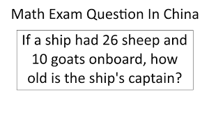 The Real Answer To The Viral Chinese Math Problem How Old Is The Captain Maths Exam 5th Grade Math This Or That Questions