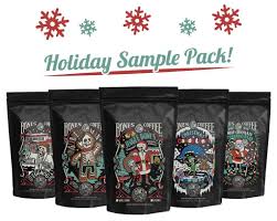 Bones Holiday Sample Pack White Chocolate Peppermint Bark Chocolate Peppermint Bark Peppermint Bark