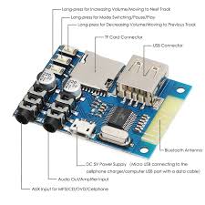 Drok Portable Stereo Bluetooth Audio Receiver Stereo Receiver Board Receiver Module For Diy Wireless Wireless Stereo Speakers Speaker Amplifier Bluetooth Audio