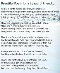 Best Friend Birthday Poems That Make You Cry With Birthday Poem To A Friend Day Friendship Sit There Ebe Friendship Poems Friends Quotes Best Friend Poems