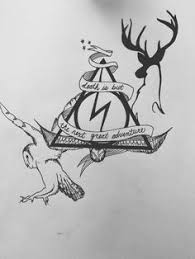 Harry Potter Tattoo I Made For A Friend Complete With Snitch Hedwig Patronus Deathly Hallows Harry Potter Tattoo Harry Potter Drawings Harry Potter Tattoos