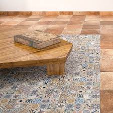 Somertile Fpm12ard Leon Ceramic Floor And Wall Tile 12 5 Quot X 12 5 Quot Cream X2f Blue X2f Purple X2f Gre Ceramic Floor Floor And Wall Tile Tile Floor
