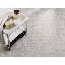 Carrara Chateau 2 In Hexagon Tumbled Marble Mosaic Marble Mosaic Floor Decor Polished Marble Tiles
