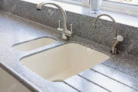 granite kitchen worktop and ceramic