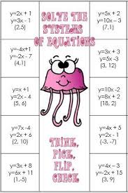 15 Systems Of Equations Activities For Your Classroom Systems Of Equations Math Games Middle School Math Methods