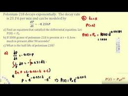 Applications Of First Order Differential Equations Exponential Decay Pa Differential Equations Exponential Equations