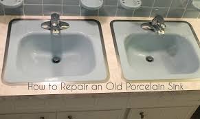 how to repair a porcelain sink