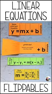 Linear Equations Flippables For An Algebra Inb Print And Digital Teaching Algebra School Algebra Linear Equations