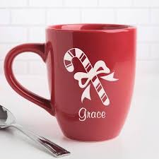 Personalized Candy Cane 14 5 Oz Coffee Bistro Mug Walmart Com In 2021 Mugs Personalized Candy Cute Coffee Mugs