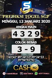 Prediksi Togel Singapura Minggu 12 Januari 2020 Singapura 11 September 22 Januari