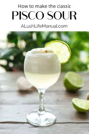 Although We Are Pretty Sure That The Pisco Sour Was Invented In Peru You Can Use Either Peruvian Or Chilean Pisco To Make This Sur In 2020 Pisco Sour Pisco Sour Foods