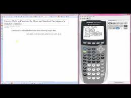 Using A Ti 84 To Calculate The Mean And Standard Deviation Of A Data Set Sample Standard Deviation Calculator Data