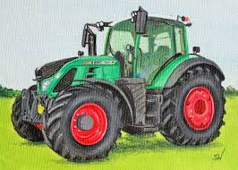 Cab suspension halogen headlights and spotlights standard portable joystick backlit buttons and displays telltales interactive controll swivel seat 4 different types of tires different colors for chassis and wheels. Fendt Tractor Mini Painting Acrylic On Canvas Board Realism Tractors Mini Paintings Tractors Painting