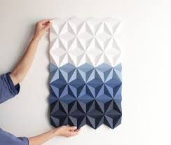 Blue Geometric Wall Art Blue And White Paper Wall Art 3d Geometric Wall Decor Tile Wall Art Living Room Art Paper Decor Moduuli Blue Paper Wall Art Tile Wall