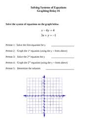 Solving Systems Of Equations Relays Systems Of Equations Equations Linear Programming