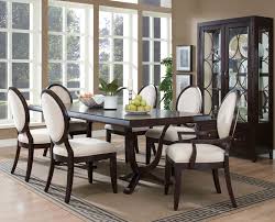 Decor Formal Dining Room Sets With Big Glass Wondow And Decorative Plant Also Flower Vase O Formal Dining Room Sets Black Wood Dining Table Dining Room Remodel