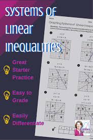 Graphing Systems Of Linear Inequalities Linear Inequalities Teaching Algebra High School Math