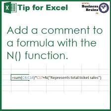 Comment Excel Formulas With The N Function Business Brains Software Training Dublin Excel Formula Excel Hacks Excel Tutorials