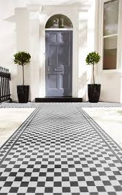 Victorian Black White Border Victorian Front Garden Victorian Tiles Victorian Front Doors