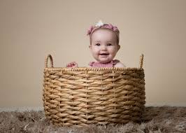 Lola Sitting In A Basket Prop Somerset Photography Basket Baby Photoshoot Baby Photography