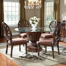 Ledelle 5 Piece Glass Top Table Set By Ashley Millennium Sold At Royal Furniture In Memphis Round Dining Room Sets Round Dining Table Sets Round Dining Room