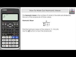 How To Find The Harmonic Mean Casio Classwiz Fx 991exthe Calculator Guide Graphing Calculator Calculator Casio