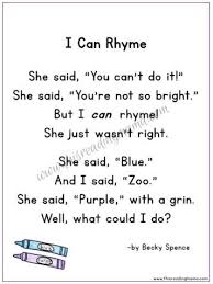I Can Rhyme A Silly Rhyming Poetry Pack Rhymes Rhyming Words Debt Payoff Worksheet