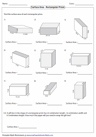 Surface Area Worksheets Area Worksheets Volume Worksheets Perimeter Worksheets
