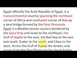 تعلم الانجليزية بالقراءة موضوع عن مصر Egypt Youtube