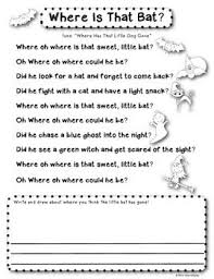 Sweet Little Bat Poem Halloween Teaching Bat Poems Halloween Kindergarten