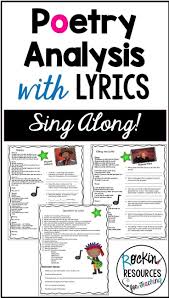 Want To Motivate Your Students To Learn Poetry Elements Analyze Lyrics From A Variety Of Artists Th Poetry Analysis Teaching Poetry Writing Songs Inspiration