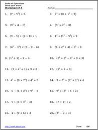 Practice The Order Of Operations With These Free Math Worksheets Free Math Worksheets Algebra Worksheets Pemdas Worksheets