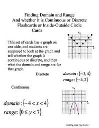Domain Range Continuous Discrete Flashcards Pp Algebra Flashcards Teaching Algebra Studying Math
