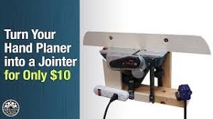 Diy homemade thicknesser using a planer. Turn Your Hand Planer Into A Jointer For Only 10 Youtube