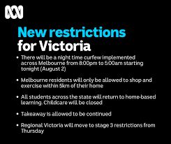 Victorian premier has announced what restrictions will ease. Abc Melbourne Tough New Restrictions Will Be Imposed Across Victoria In A Bid To Stop The Further Spread Of Coronavirus Here S A Breakdown Of The Changes More Https Ab Co 31gonio Facebook