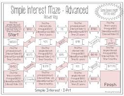 Simple Interest Maze Advanced Simple Interest Math Simple Interest Fun Math Worksheets
