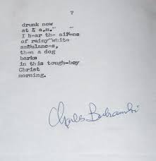 Charles Bukowski Manuscript Charles Bukowski Bukowski Charles Bukowski Poems