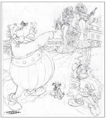 Albert Uderzo Lapis Asterix Arte Conceitual Asterix E Obelix Arte