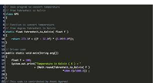 Build A Java Program To Convert Temperature Between Kelvin Celsius And Fahrenheit Code Example